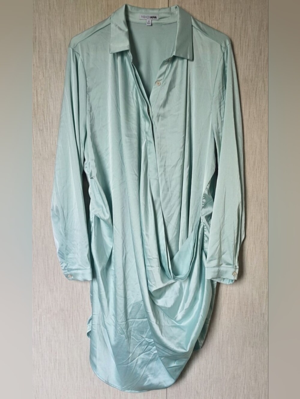 Fashion Nova Silk Shirt Dress